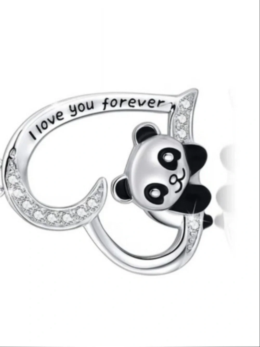 Silver Panda Necklace  16-18